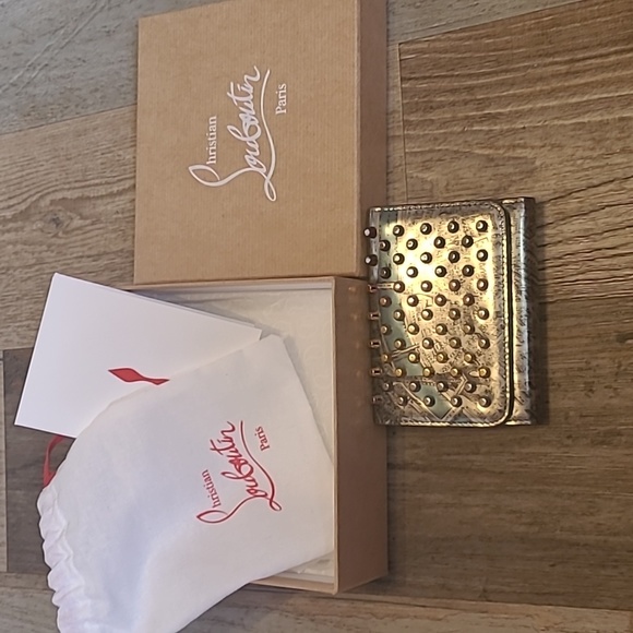 Fabulous Christian Louboutin multi color studs Paris Streets wallet giftable - Picture 1 of 15